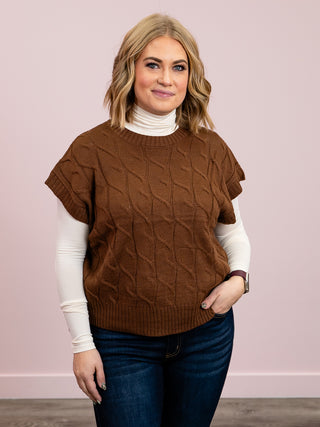 Totally Chic Sweater Vest | Chestnut