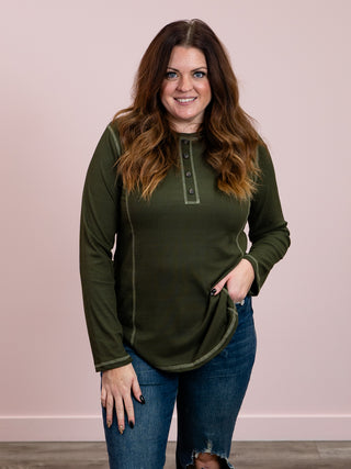 Victory Long Sleeve Top | Olive