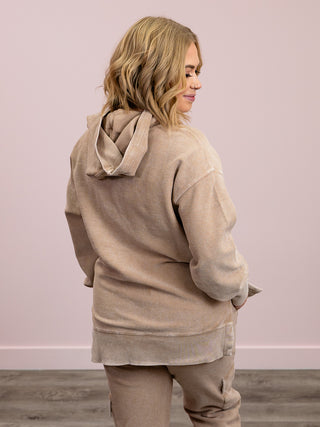 *NEW* Up In The Air Corded HOODIE | Light Mocha