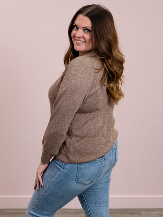 Cool Breeze Raglan Sleeve Sweater | Mocha