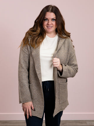 On Point Hooded Cardigan | Mocha