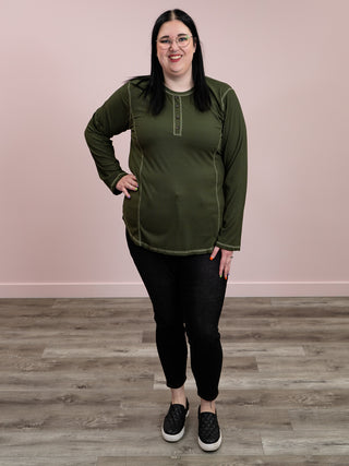 Victory Long Sleeve Top | Olive