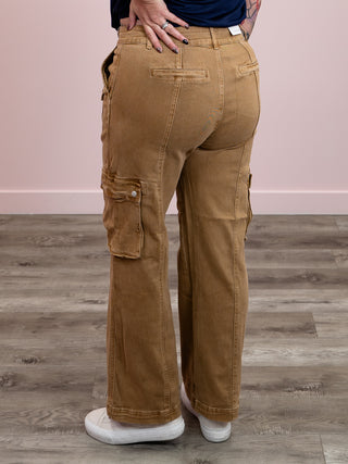 *FINAL SALE* Risen Jeans | High Rise | COCOA Cargo Straight Leg | Briar