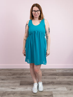 *FINAL SALE* It's Spring Again Babydoll Dress | Light Teal