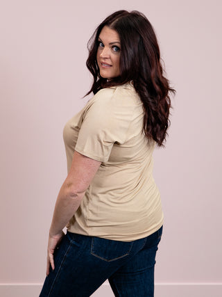 Happy Girl Tee | Taupe