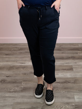 *FINAL SALE* Judy Blue | High Rise | NAVY Cuffed Jogger | Norman