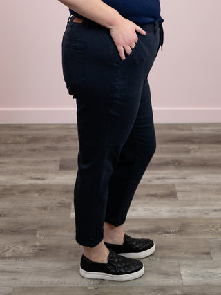 *FINAL SALE* Judy Blue | High Rise | NAVY Cuffed Jogger | Norman