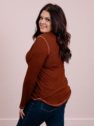 Victory Long Sleeve Top | Brown