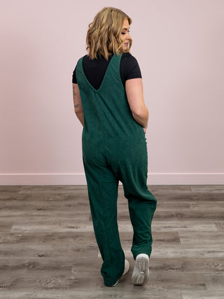 Cute & Corded Jumpsuit | Dark Green