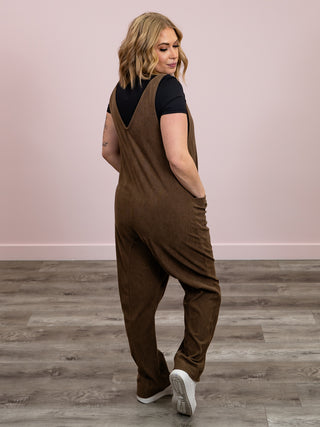 Cute & Corded Jumpsuit | Mocha