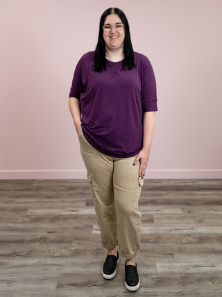 Melissa SHORT Sleeve Sweatshirt | Plum