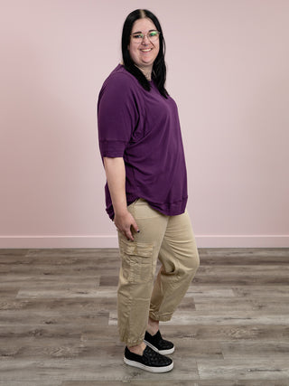 Melissa SHORT Sleeve Sweatshirt | Plum