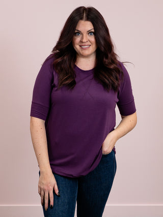 Melissa SHORT Sleeve Sweatshirt | Plum