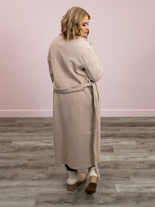 RD Style | Macie Belted Coat | Beige Melange