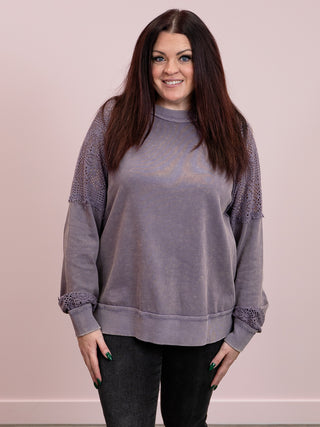 Another World Long Sleeve Pullover | Dusty Lilac