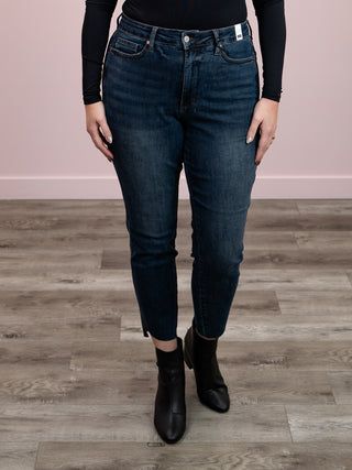 Judy Blue | High Rise Tummy Control Step Hem Skinny | Beckham