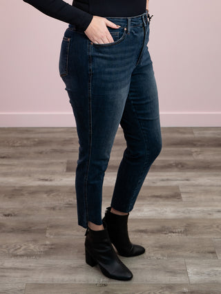 Judy Blue | High Rise Tummy Control Step Hem Skinny | Beckham