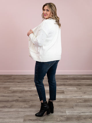 RD Style | Raziella V-Neck Cardigan | Winter White