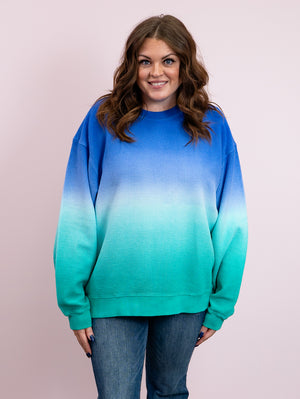 Ready To Wear Sweatshirt | Blue & Green