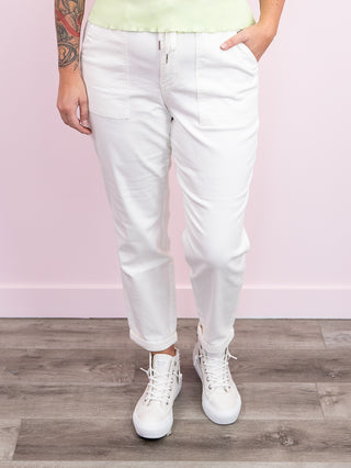 *FINAL SALE* Judy Blue | Hi Waist | WHITE Cuffed Jogger | Malfoy