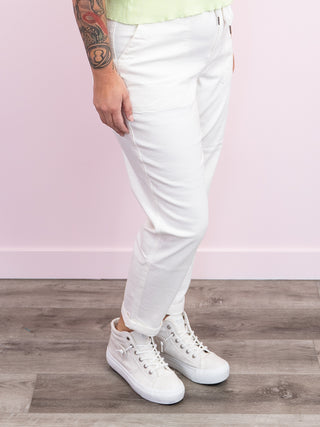 *FINAL SALE* Judy Blue | Hi Waist | WHITE Cuffed Jogger | Malfoy