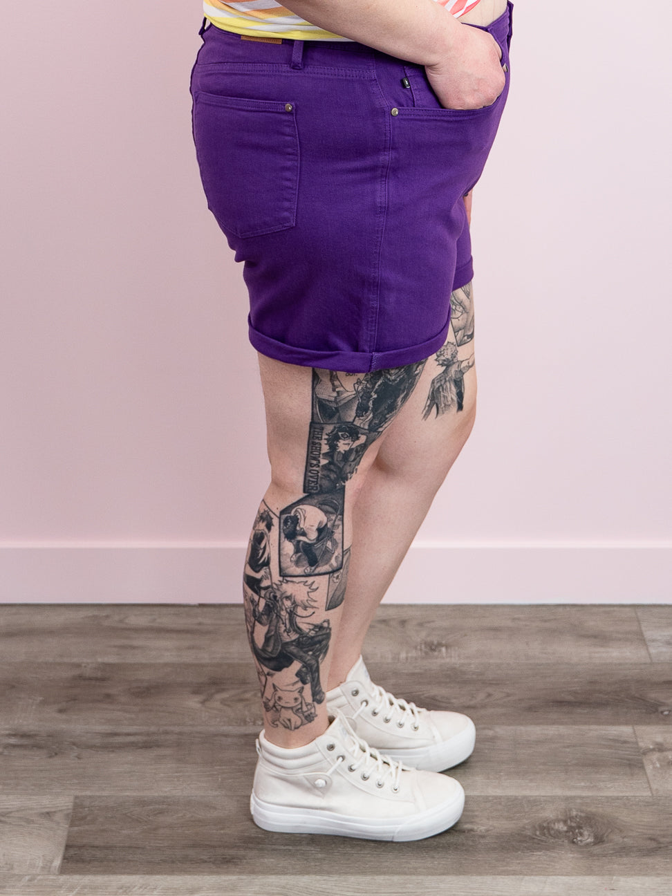 Judy Blue Purple Tummy Control Shorts