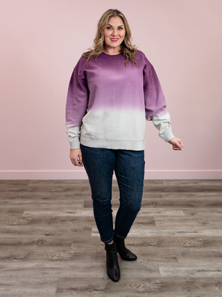 Ready To Wear Sweatshirt | Italian Plum & Ice Grey