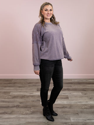 Another World Long Sleeve Pullover | Dusty Lilac