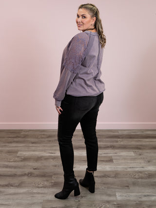 Another World Long Sleeve Pullover | Dusty Lilac