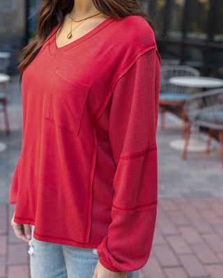 Grace & Lace | Dolman Sleeve Boho V-Neck Top | Poppy