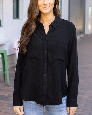 *NEW* Grace & Lace | Favorite Button Up Top | Black