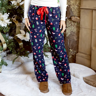 *NEW* Grace & Lace | Flannel Christmas Pajama Pants | Navy