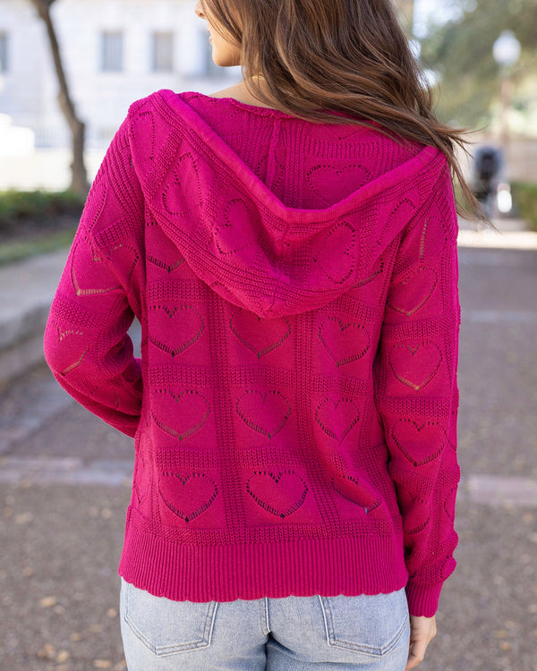 Crochet Lace Pointelle Knit Sweater – PinkQueenShop