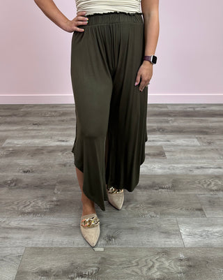 Aloha Asymmetrical Pants | Olive