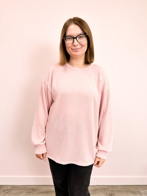 *FINAL SALE* Late Nights Ribbed Top | Dusty Pink