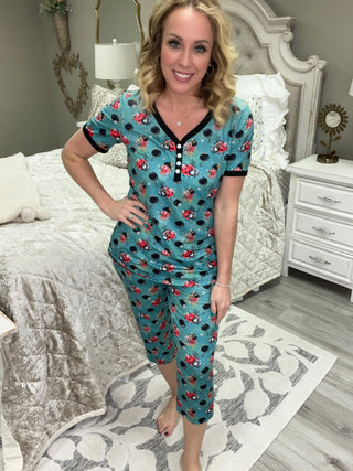 PREORDER Shirley Pajama Set | Tee & Capris | Ladybug - shipping early April