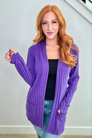 PREORDER Shirley Lily Cardigan | Purple - shipping late January