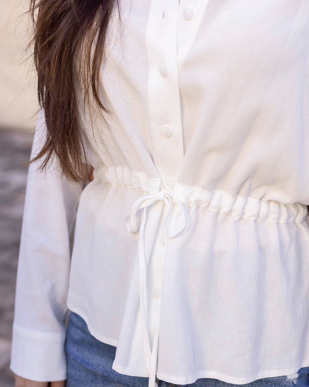 Grazia Lace Linen Shirt