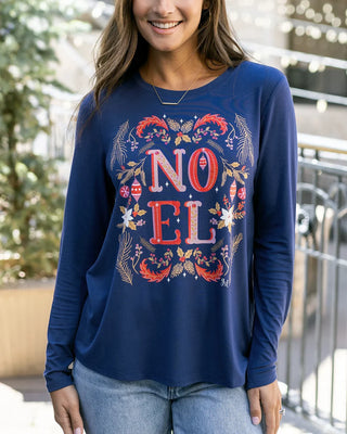 Grace & Lace | Long Sleeve Crew Neck Graphic Tee | Noel