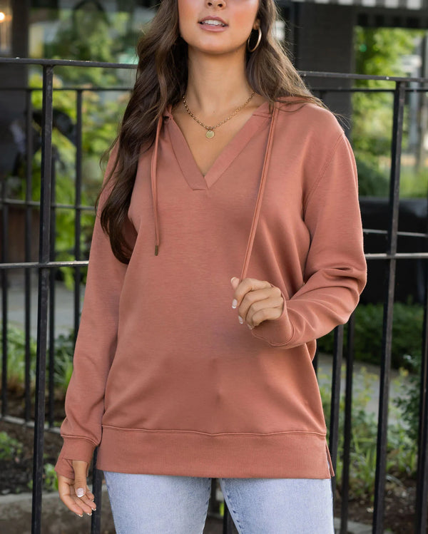 Grace & Lace | Luxe Knit Hooded Pullover | Sienna - Lavender