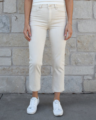 Grace & Lace | Mel's Fave Cropped Straight Leg Colored Denim | NON Distressed Natural