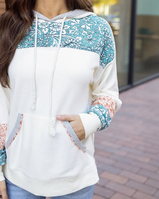 Grace & Lace | Patchwork Hoodie | Ivory