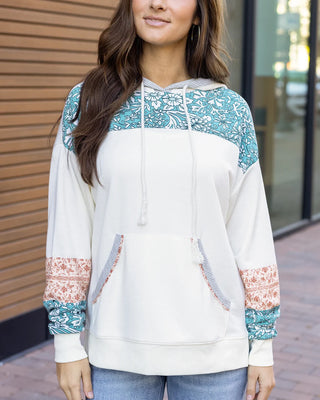 Grace & Lace | Patchwork Hoodie | Ivory