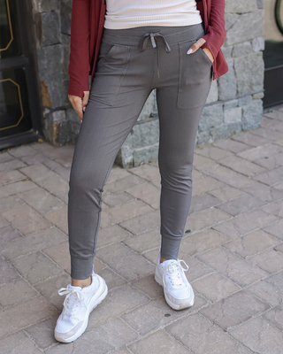 Grace & Lace | Performance Jogger Leggings | Grey