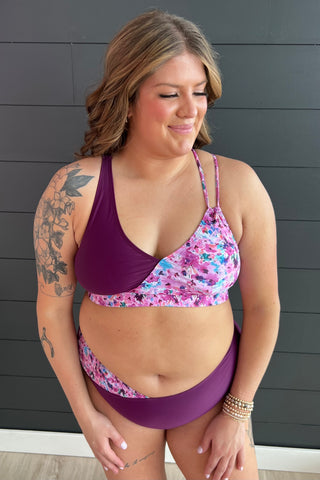 *FINAL SALE* Capture The Coast | Swim TOP | Plum Floral