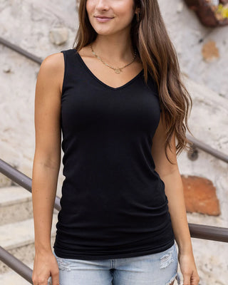 PRELAUNCH Grace & Lace | Reversible Easy Fit Perfect Fit Tank | Black Original LONG