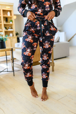 PREORDER Shirley Matching Set | Long Sleeve & Joggers | Halloween Cows - shipping mid September