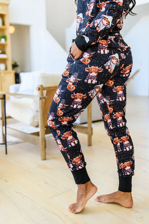 PREORDER Shirley Matching Set | Long Sleeve & Joggers | Halloween Cows - shipping mid September