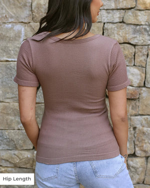 *NEW* Grace & Lace | HIP Length Short Sleeve Brami | Taupe