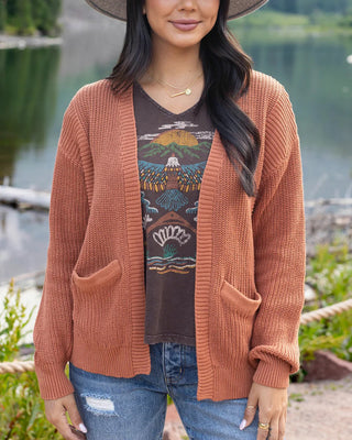 Grace & Lace | Slouchy Knit Pocket Cardigan | Baked Pumpkin